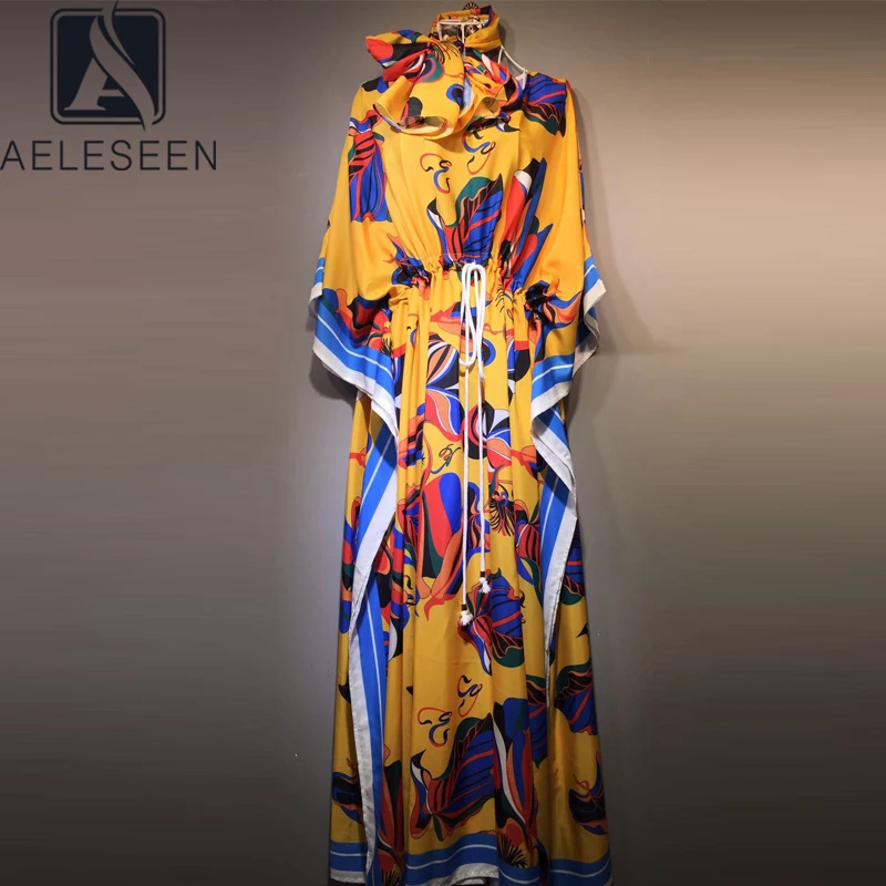 AELESEEN Autumn Fashion Designer Loose Maxi Dress Women's Batwing Sleeve Contrast Color Print Holiday Party Vintage Long Dress
AELESEEN Autumn Fashion Designer Loose Maxi Dress Women's Batwing Sleeve Contrast Color Print Holiday Party Vintage Long Dress