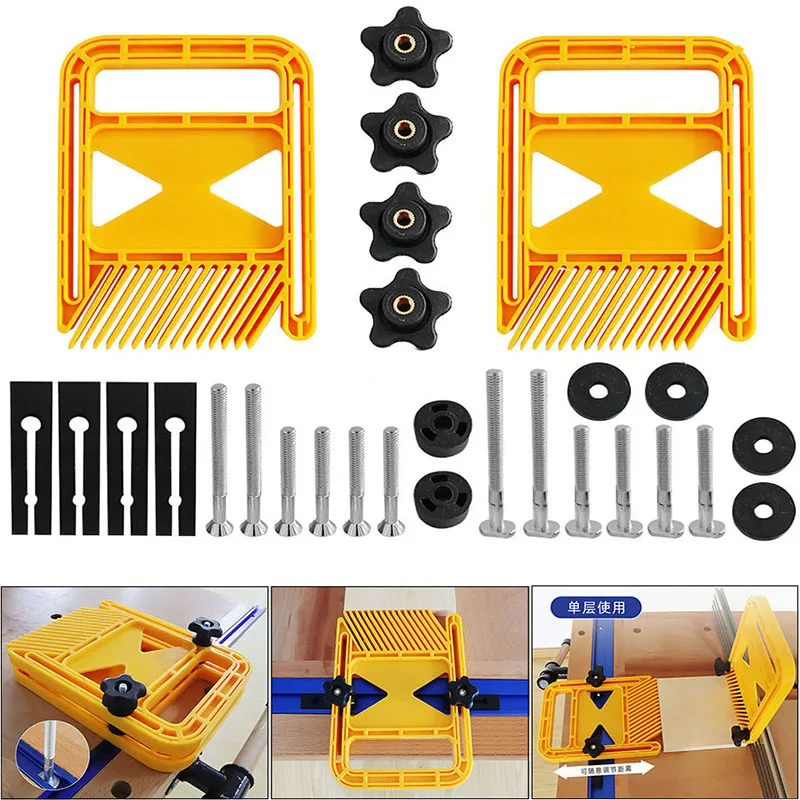 Feather Loc Board Set Multi-purpose Woodworking Engraving Machine Extended Double Featherboards Miter Gauge Slot DIY Tools
Feather Loc Board Set Multi-purpose Woodworking Engraving Machine Extended Double Featherboards Miter Gauge Slot DIY Tools