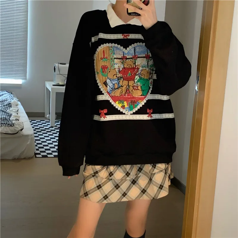 женская толстовка Kpop Cute Cartoon Pullover Sweatshirt Women Fashion Casual Harajuku O-Neck Long Sleeve Hoody Ins 2021 Autumn
женская толстовка Kpop Cute Cartoon Pullover Sweatshirt Women Fashion Casual Harajuku O-Neck Long Sleeve Hoody Ins 2021 Autumn
