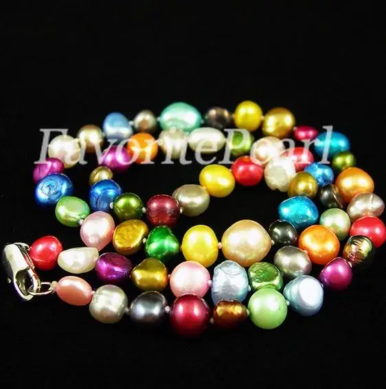 Favorite Pearl Necklace 4-9mm Rainbow Genuine Freshwater Baroque Pearl Necklace Wedding Birthday Fine Jewelry Charming Girl Gift
Favorite Pearl Necklace 4-9mm Rainbow Genuine Freshwater Baroque Pearl Necklace Wedding Birthday Fine Jewelry Charming Girl Gift