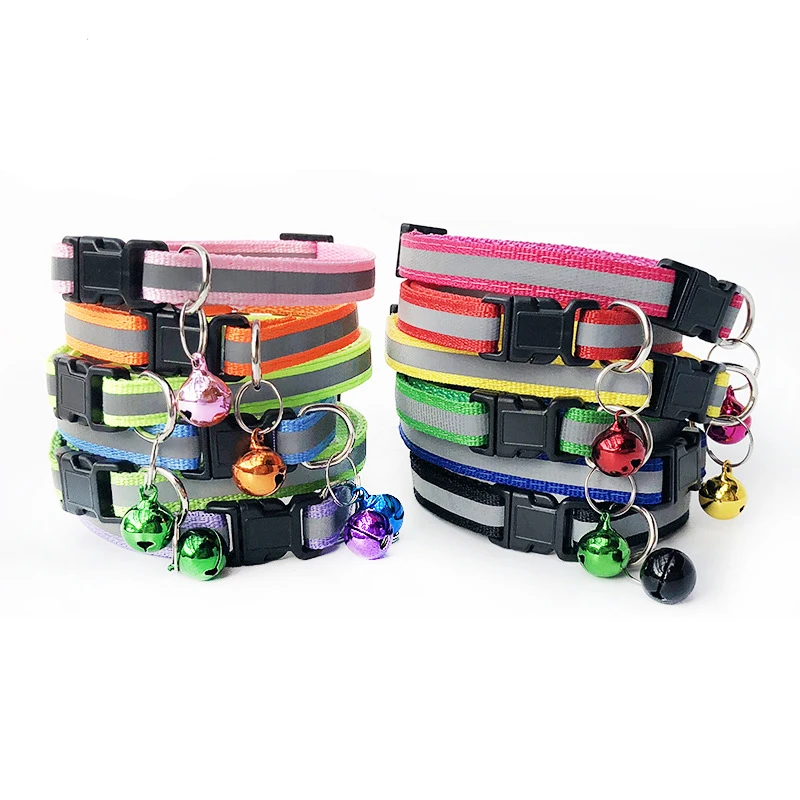 Pet Reflective Collar With Bell Adjustable Size Colorful Nylon Kitten Neck Strap Suitable For And Small Pet Supplies
Pet Reflective Collar With Bell Adjustable Size Colorful Nylon Kitten Neck Strap Suitable For And Small Pet Supplies