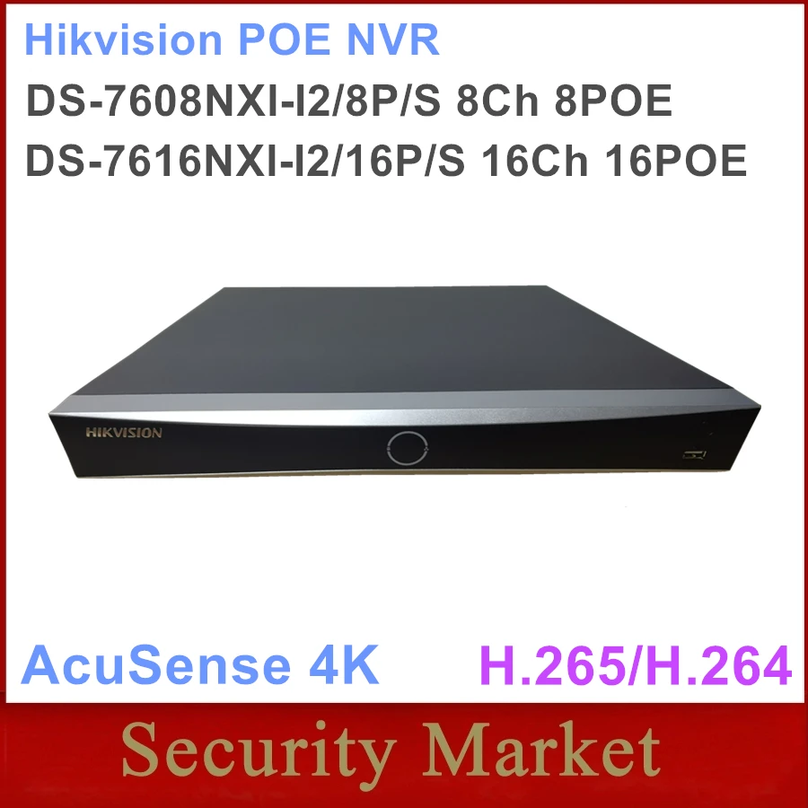 Original English Hikvision DS-7608NXI-I2/8P/S DS-7616NXI-I2/16P/S 8/16-ch 1U 8/16 POE AcuSense 4K NVR
Original English Hikvision DS-7608NXI-I2/8P/S DS-7616NXI-I2/16P/S 8/16-ch 1U 8/16 POE AcuSense 4K NVR