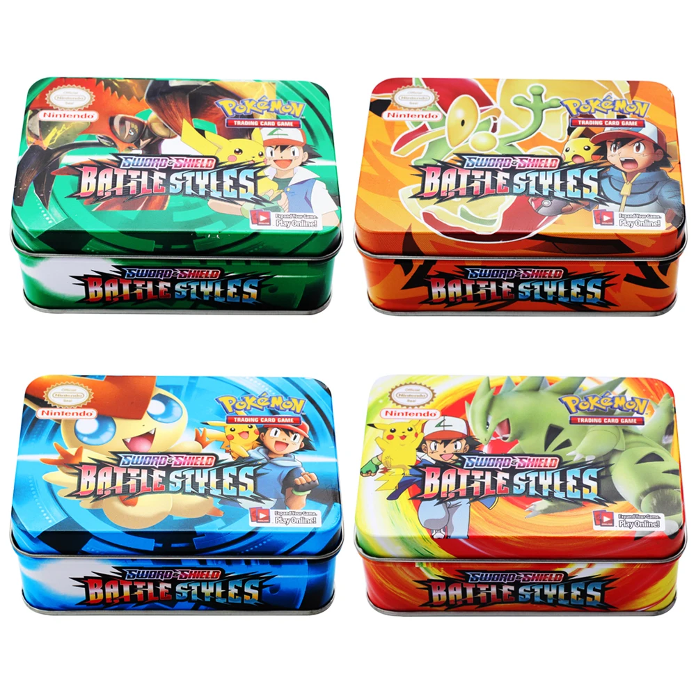 42Pcs Pokemon Cards Iron Metal Box Toys Battle Styles Game Snorlax Gengar Eevee Cartoon Kids Birthday Christmas Gifts
42Pcs Pokemon Cards Iron Metal Box Toys Battle Styles Game Snorlax Gengar Eevee Cartoon Kids Birthday Christmas Gifts