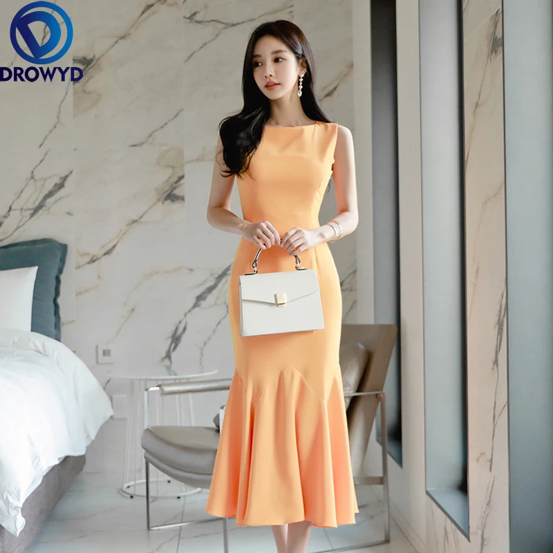 Plus Size Casual Orange Dress Women Sleeveless Ruffles Bodycon Wrap Dress Women Trumpet OL Office Summer Dress 2021 Ropa Mujer
Plus Size Casual Orange Dress Women Sleeveless Ruffles Bodycon Wrap Dress Women Trumpet OL Office Summer Dress 2021 Ropa Mujer