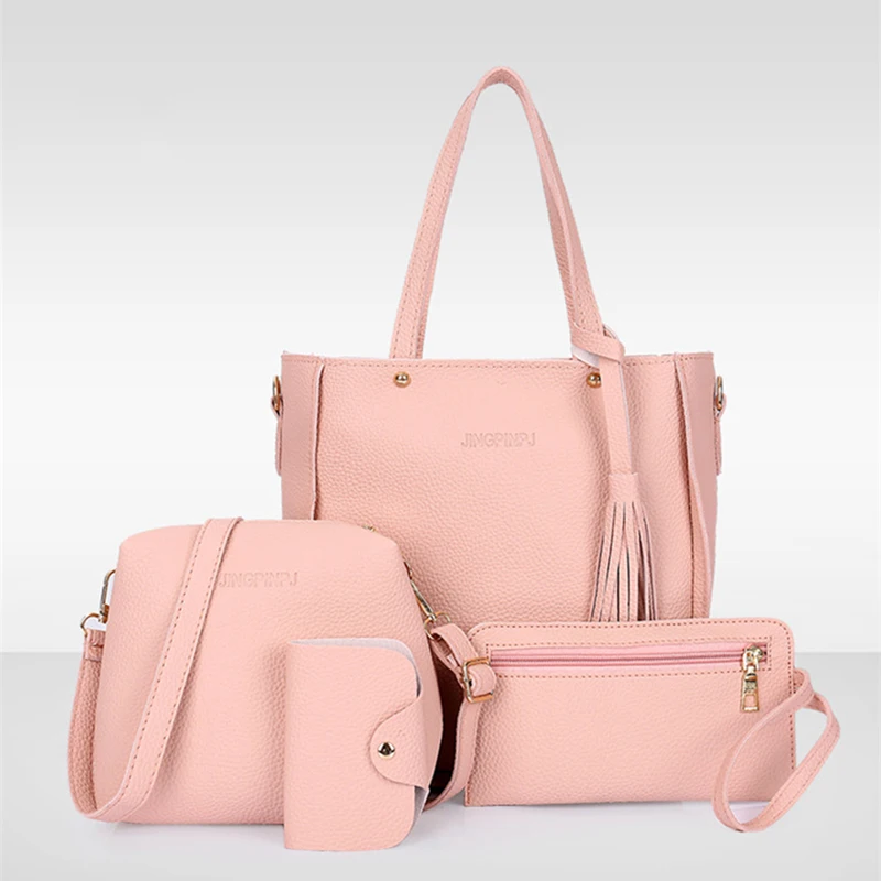 New Women Set Top-Handle Card Holder Large Capacity Female Tassel Handbag Shoulder Bag Wallet Ladies PU Leather Crossbody Bag
New Women Set Top-Handle Card Holder Large Capacity Female Tassel Handbag Shoulder Bag Wallet Ladies PU Leather Crossbody Bag