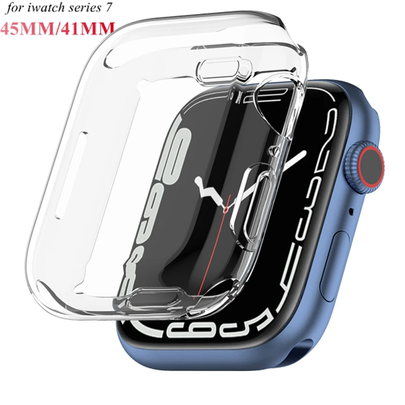 Защитный чехол для Apple Watch Series 7 41 мм 45 мм, ТПУ чехол с покрытием, полная защита экрана для IWatch Series 7, аксессуары
Защитный чехол для Apple Watch Series 7 41 мм 45 мм, ТПУ чехол с покрытием, полная защита экрана для IWatch Series 7, аксессуары