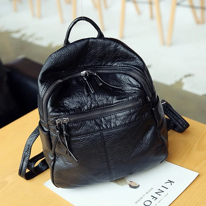 Washable Soft Pu Leather Women Backpack Small Simple Campus Student School Bag Travel Backpack Female Shoulder Bag Daypack Black
Washable Soft Pu Leather Women Backpack Small Simple Campus Student School Bag Travel Backpack Female Shoulder Bag Daypack Black