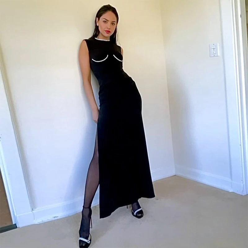 Sesidy New Summer 2021 Women Sleeveless Long Dress Sexy Split Maxi Elegant Celebrity Evening Runway Club Party Dresses 
Sesidy New Summer 2021 Women Sleeveless Long Dress Sexy Split Maxi Elegant Celebrity Evening Runway Club Party Dresses