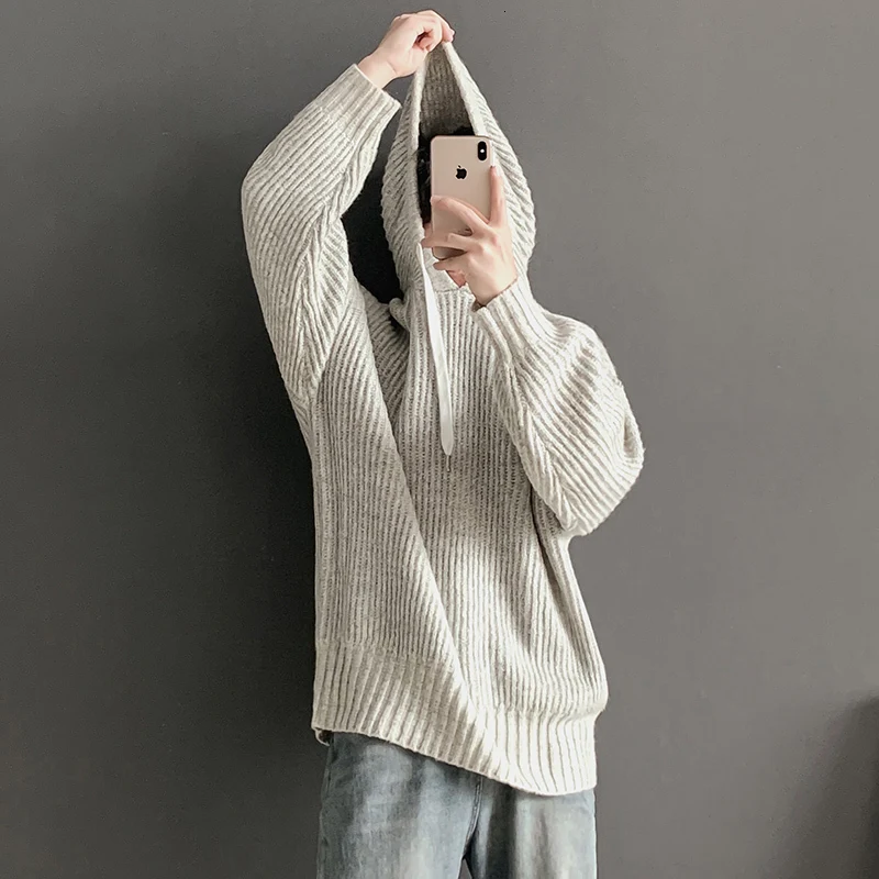 Winter Hooded Sweater Men's Warm Solid Color Casual Knit Pullover Man Sweter Clothes Loose Long-sleeved Sweaters Men S-XL
Winter Hooded Sweater Men's Warm Solid Color Casual Knit Pullover Man Sweter Clothes Loose Long-sleeved Sweaters Men S-XL