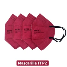 Темно красный синие FFP2 маски для лица KN95 mascarilla fpp2 homologada 5 слоев