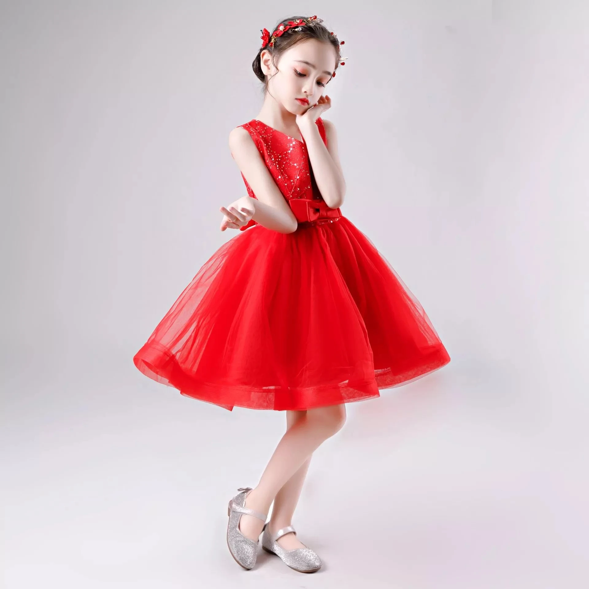 Fancy Baby Girl Dress Princess Dress Summer Sleeveless Red Black Dress Polyester Graceful Girls Clothing
Fancy Baby Girl Dress Princess Dress Summer Sleeveless Red Black Dress Polyester Graceful Girls Clothing
