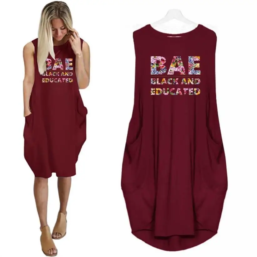 2021 New Women Dress Bae Black And Educated Print Dress Sleeveless Women Dresses Clothing Vestidos Oversized 5XL Dropshipping
2021 New Women Dress Bae Black And Educated Print Dress Sleeveless Women Dresses Clothing Vestidos Oversized 5XL Dropshipping