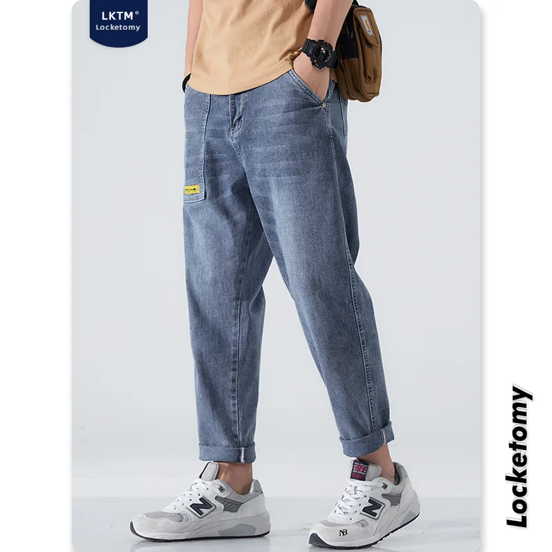 Men's Jeans Ninth Pants Fashion Loose Large Size Trend Wild Stretch Harem Pants Fashion Streetwear Men's Clothing Мужские джинсы 
Men's Jeans Ninth Pants Fashion Loose Large Size Trend Wild Stretch Harem Pants Fashion Streetwear Men's Clothing Мужские джинсы