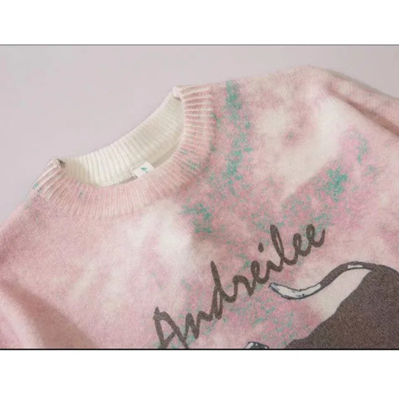 Tie Dye Sweater Men Women Green Leather Shoes Cow Harajuku Tops Loose Warm Pullover Autumn Japanese Girl Pullover Sweaters
Tie Dye Sweater Men Women Green Leather Shoes Cow Harajuku Tops Loose Warm Pullover Autumn Japanese Girl Pullover Sweaters