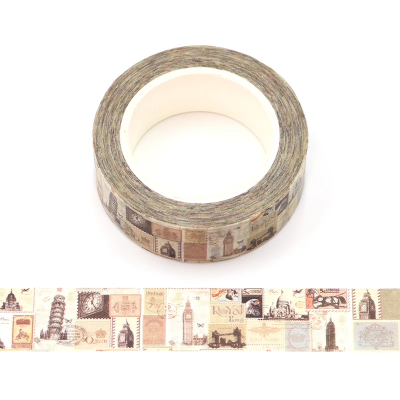 New 1PC 15mm*10m Retro Vintage Stamp Decorative Washi Tape Scrapbooking Masking Tape Office mask washi tape
New 1PC 15mm*10m Retro Vintage Stamp Decorative Washi Tape Scrapbooking Masking Tape Office mask washi tape