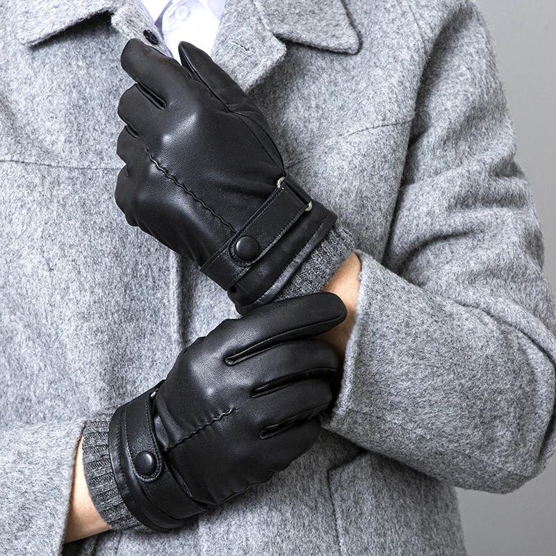 Autumn Winter Men's Genuine Leather Gloves New Brand Touch Screen Motor Gloves Fashion Warm Black Gloves Sheepskin Mittens NR259
Autumn Winter Men's Genuine Leather Gloves New Brand Touch Screen Motor Gloves Fashion Warm Black Gloves Sheepskin Mittens NR259