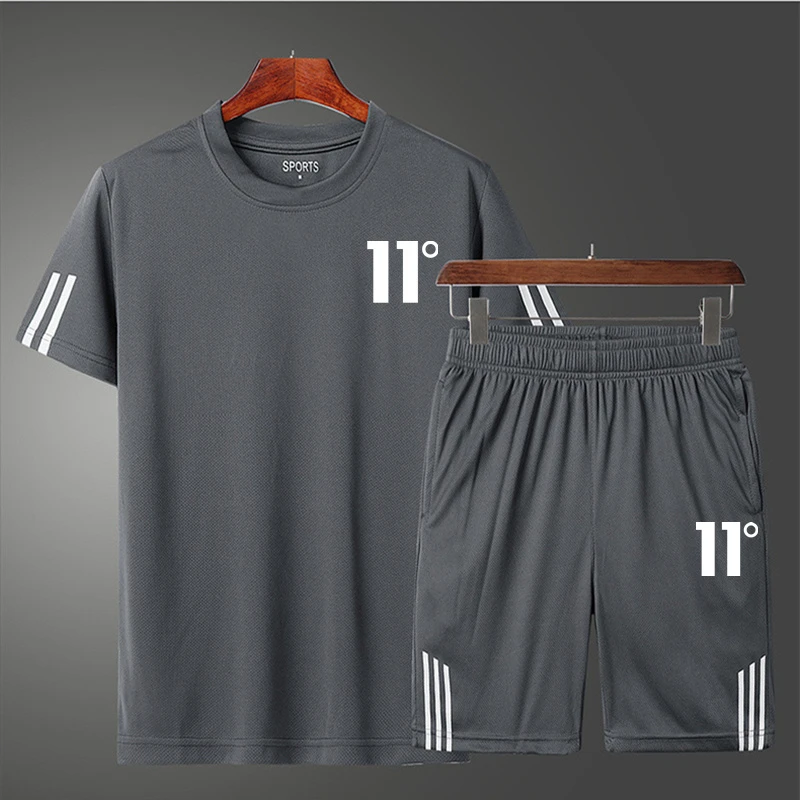 Men's casual summer sportswear suit men's printed 2-piece short-sleeved T-shirt + shorts quick-drying short fashion sportswear 
Men's casual summer sportswear suit men's printed 2-piece short-sleeved T-shirt + shorts quick-drying short fashion sportswear
