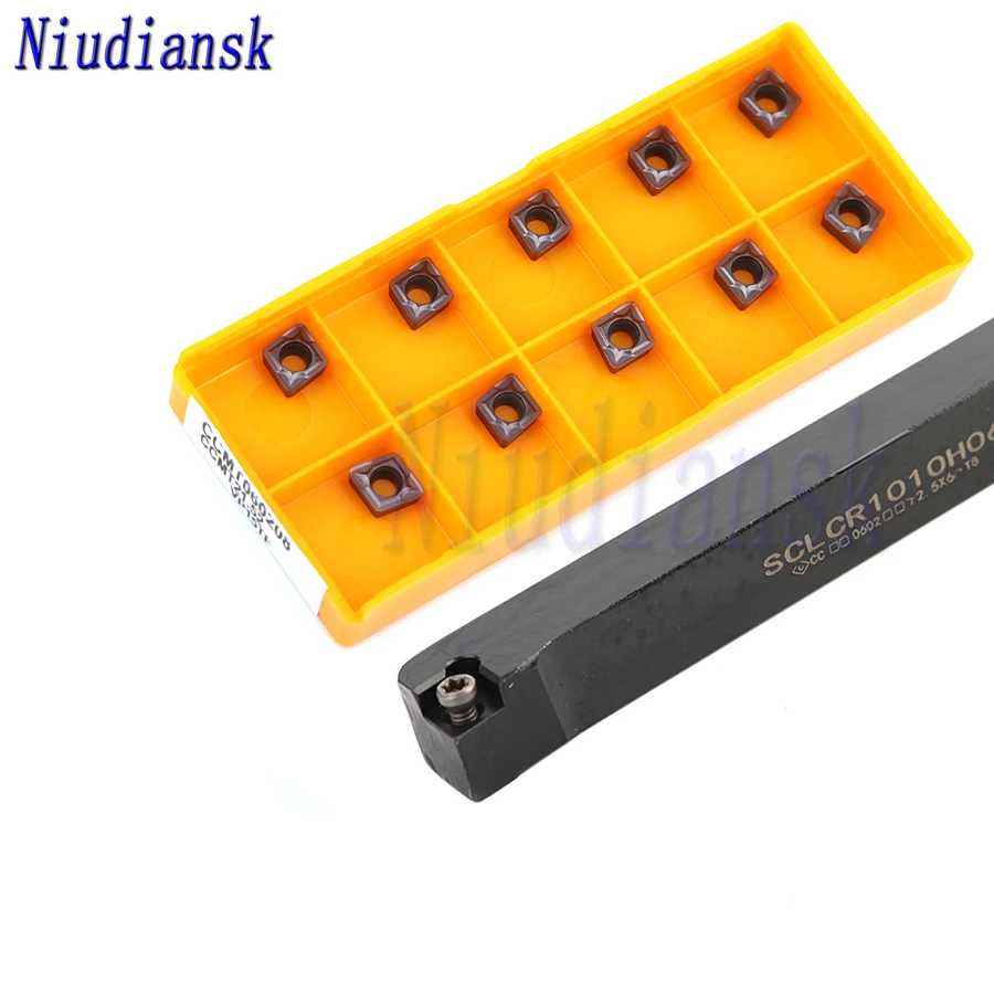 10pcs CCMT0602 Carbide Insert 1pc SCLCR0808F06 SCLCR1010H06 SCLCR1212H06 External Turning Tool Holder SCLCL Arbor Lathe Tool Set
10pcs CCMT0602 Carbide Insert 1pc SCLCR0808F06 SCLCR1010H06 SCLCR1212H06 External Turning Tool Holder SCLCL Arbor Lathe Tool Set