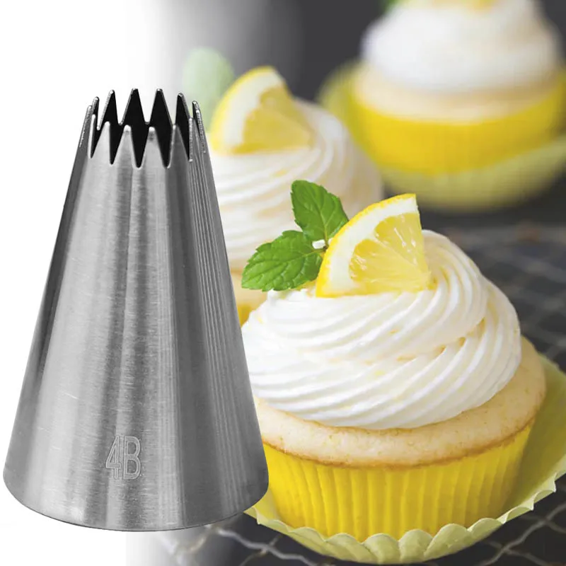 4B Cookies Open Star Piping Nozzles Cupcake Russian Cream Pastry Nozzle For Cakes Decorating Tools Baking Kitchen Accessories
4B Cookies Open Star Piping Nozzles Cupcake Russian Cream Pastry Nozzle For Cakes Decorating Tools Baking Kitchen Accessories