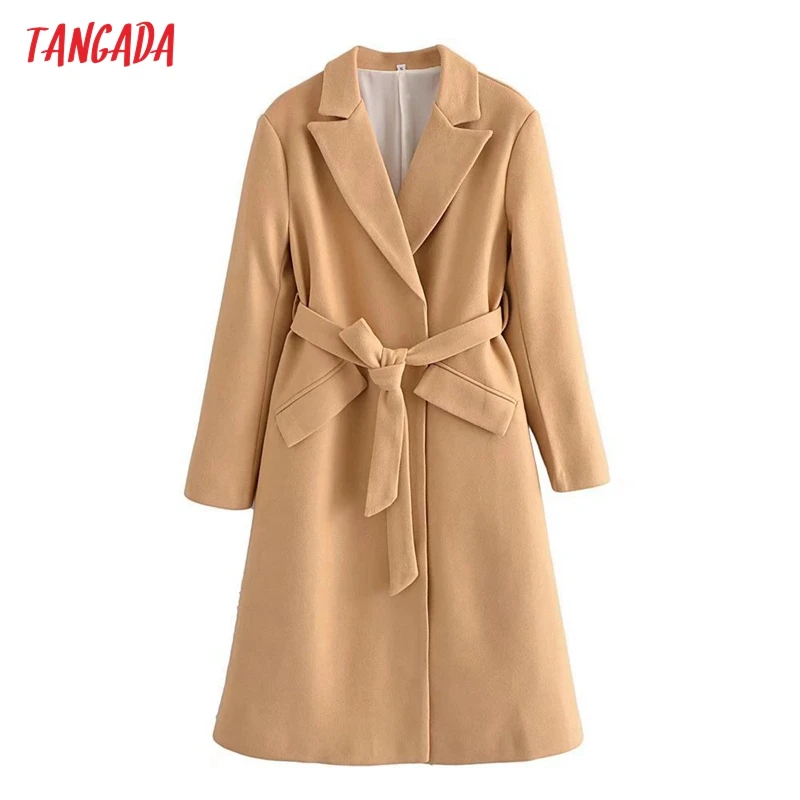 Tangada Women's Winter Woolen Coat With Slash Loose Long Sleeves Pocket 2021 Ladies Elegant Warm Long Coat 5D162
Tangada Women's Winter Woolen Coat With Slash Loose Long Sleeves Pocket 2021 Ladies Elegant Warm Long Coat 5D162
