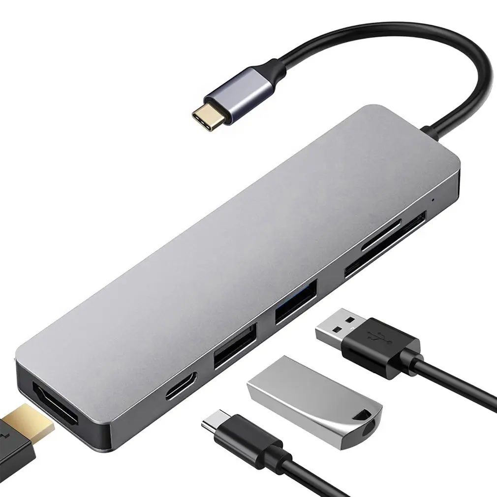 7in1 USB C Hub USB C To HDMI-compatible RJ45 Gigabit Ethernet USB3.0 SD/TF Docking Station PD Fast Charging Adapter For Macbook
7in1 USB C Hub USB C To HDMI-compatible RJ45 Gigabit Ethernet USB3.0 SD/TF Docking Station PD Fast Charging Adapter For Macbook