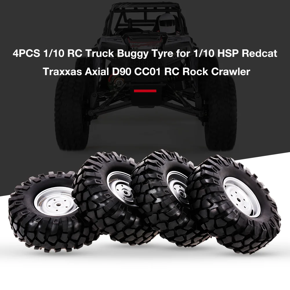 4PCS 1/10 RC Truck Buggy Tyre for 1/10 HSP Redcat Traxxas Axial SCX10 RC4WD D90 CC01 RC Rock Crawler Parts
4PCS 1/10 RC Truck Buggy Tyre for 1/10 HSP Redcat Traxxas Axial SCX10 RC4WD D90 CC01 RC Rock Crawler Parts