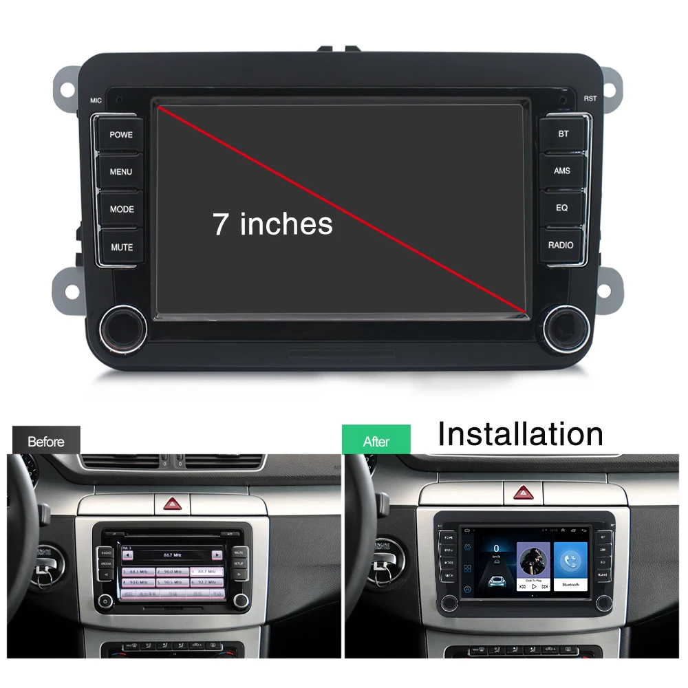 SZBULOAI Android 8 1 Автомобильный gps навигатор для VW Volkswagen Skoda Golf 5 6 POLO PASSAT B5 B6 Jetta Tiguan dvd