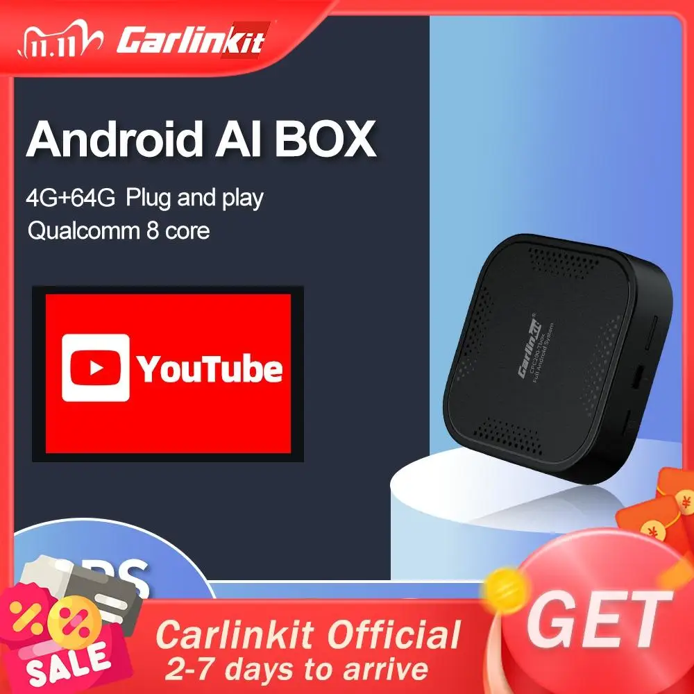 Carlinkit Carplay MMB Ai Box Android Box Автомобильный мультимедийный плеер 4 + 64G беспроводной Mirror link Android Авто T Box CarPlay Dongle MINI
Carlinkit Carplay MMB Ai Box Android Box Автомобильный мультимедийный плеер 4 + 64G беспроводной Mirror link Android Авто T Box CarPlay Dongle MINI