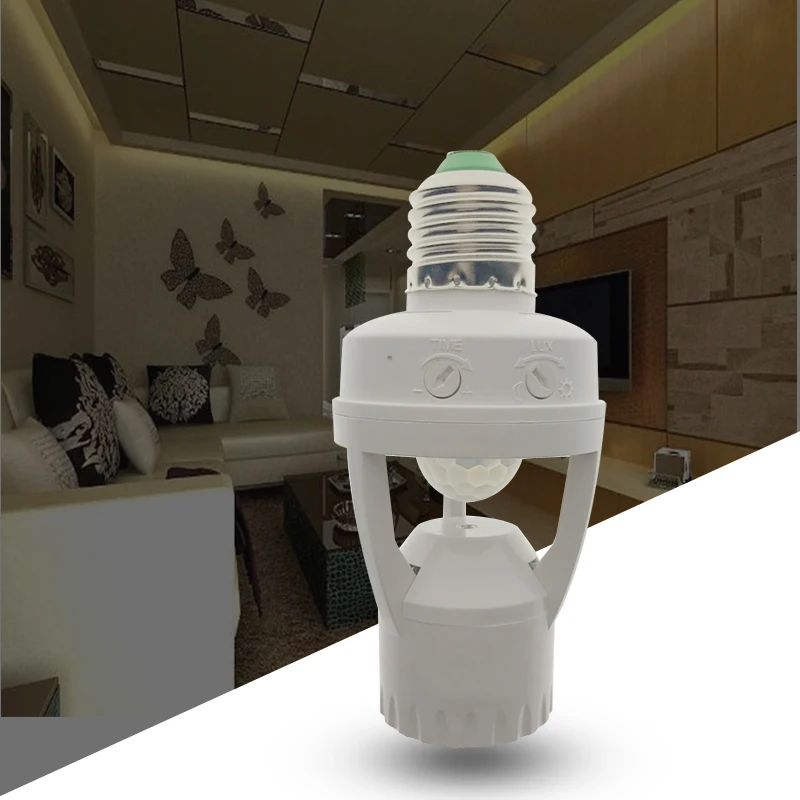 Hot AC 110-220V 360 Degrees PIR Induction Motion Sensor IR infrared Human E27 Plug Socket Switch Base Led Bulb light Lamp Holder
Hot AC 110-220V 360 Degrees PIR Induction Motion Sensor IR infrared Human E27 Plug Socket Switch Base Led Bulb light Lamp Holder