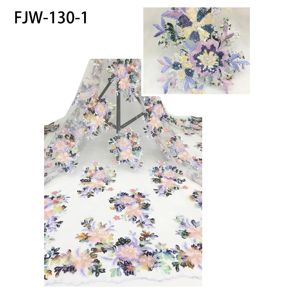 African Embroidery Mesh Lace Fabrics Sequins Lace Fabrics Flower Pattern Sequence Laces Fabric for Nigerianwedding Dress FJW-130
African Embroidery Mesh Lace Fabrics Sequins Lace Fabrics Flower Pattern Sequence Laces Fabric for Nigerianwedding Dress FJW-130