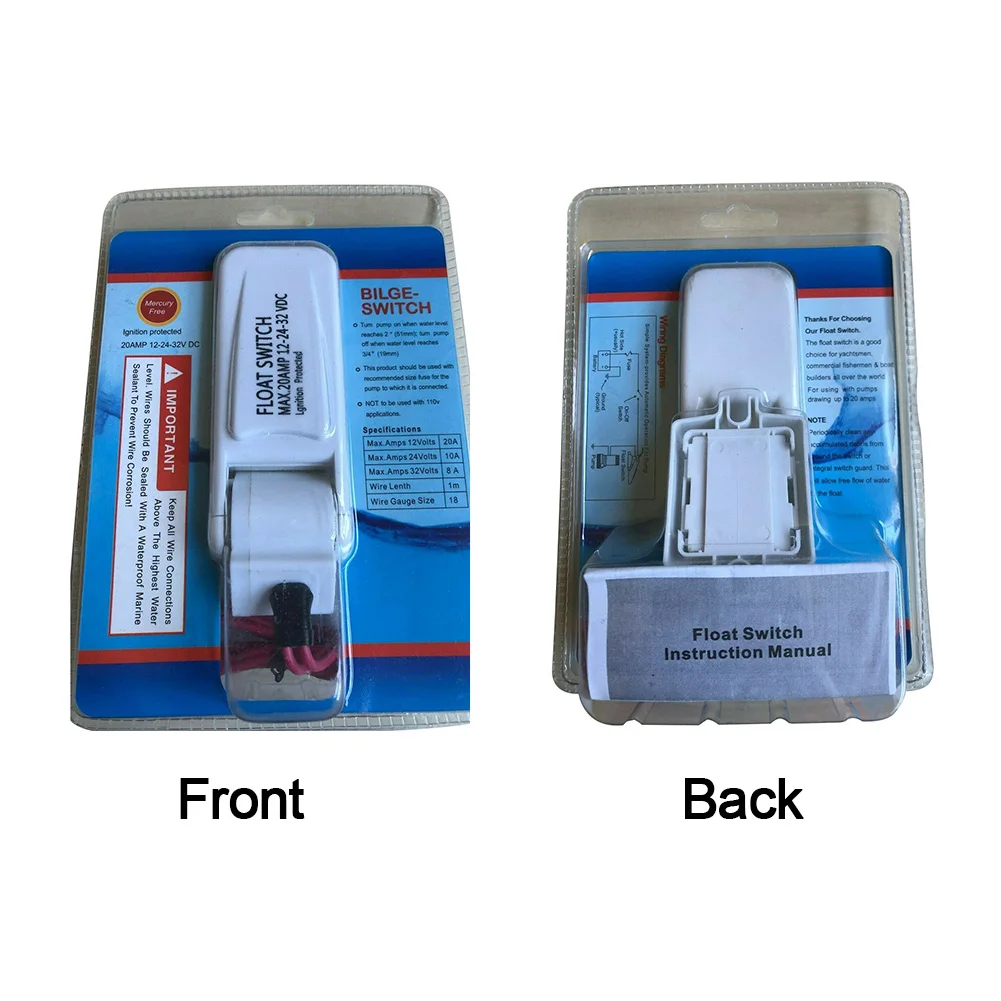 Controller Marine DC 12V 24V 32V For Bilge Pump Flow Sensor Boat On Off Portable Water Level Electric Float Switch Automatic
Controller Marine DC 12V 24V 32V For Bilge Pump Flow Sensor Boat On Off Portable Water Level Electric Float Switch Automatic