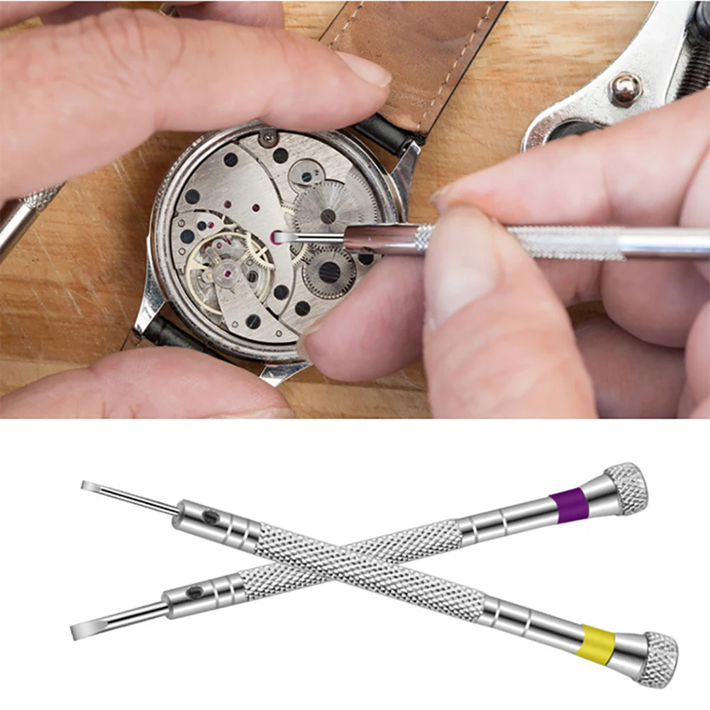 5pcs Steel Screwdriver for Watch Repairing Portable Watch Tools Band Removal with Mini Link Pins Watchmaker Tools
5pcs Steel Screwdriver for Watch Repairing Portable Watch Tools Band Removal with Mini Link Pins Watchmaker Tools
