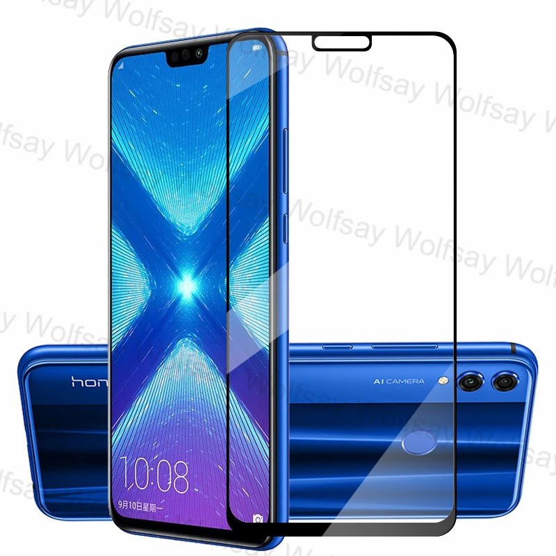 2.5D полное покрытие экрана протектор для Huawei Honor 9A 9C 9S X10 8X 9X 20 Lite стекло Y9S Y8P Y7P Y6P Y5P