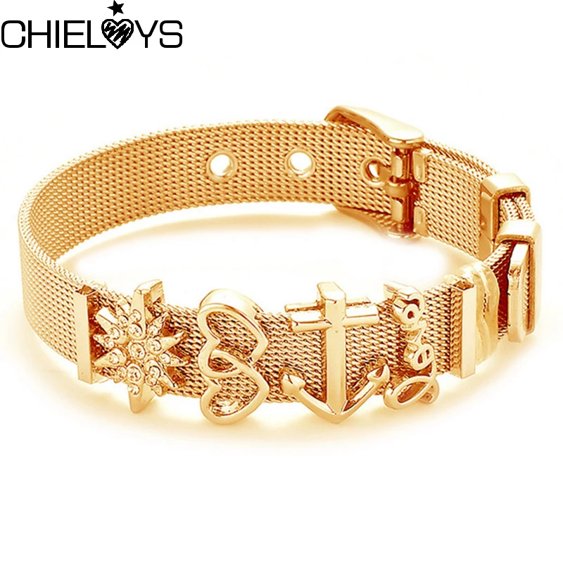 Fashion Stainless Steel Woman Men Bracelet Mesh Bracelet Set Crystal Heart Anchor Charm Brand Bracelet Bangle For Female Lover
Fashion Stainless Steel Woman Men Bracelet Mesh Bracelet Set Crystal Heart Anchor Charm Brand Bracelet Bangle For Female Lover