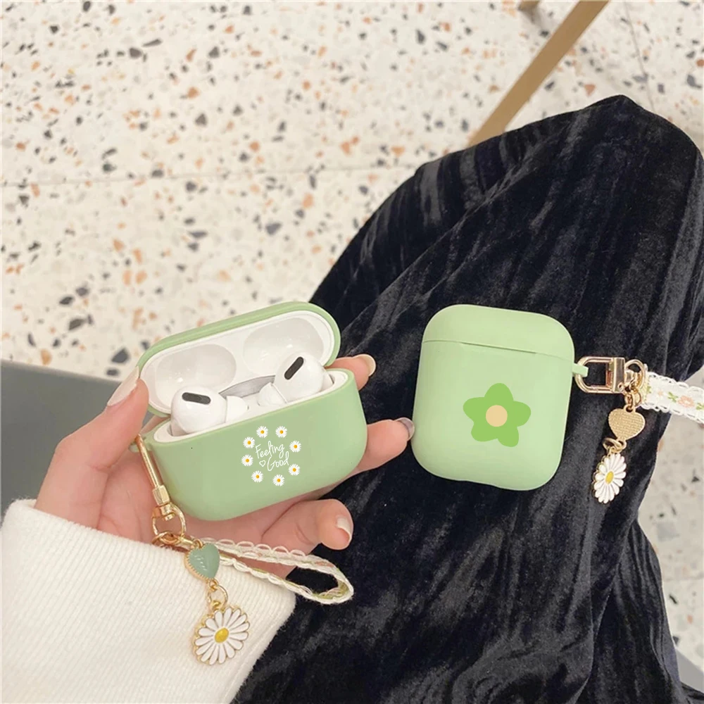Женский чехол для AirPods Pro, защитный чехол с цветком и брелком для Apple airpods 2, силиконовый чехол для наушников
Женский чехол для AirPods Pro, защитный чехол с цветком и брелком для Apple airpods 2, силиконовый чехол для наушников