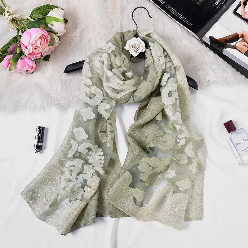70*180CM Lace Silk Scarf Cut Flowers Embroidery Gradient Color Gauze Scarf Hollow Organza Cotton and Linen Scarf Sunscreen Shawl
70*180CM Lace Silk Scarf Cut Flowers Embroidery Gradient Color Gauze Scarf Hollow Organza Cotton and Linen Scarf Sunscreen Shawl