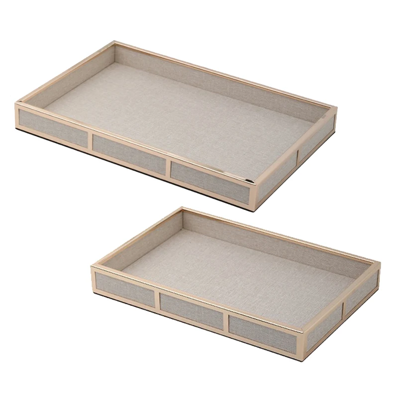 Metal PU Leather Rectangular Storage Tray Jewelry Display Cosmetic Storage Tray Desktop Debris Storage Tray
Metal PU Leather Rectangular Storage Tray Jewelry Display Cosmetic Storage Tray Desktop Debris Storage Tray