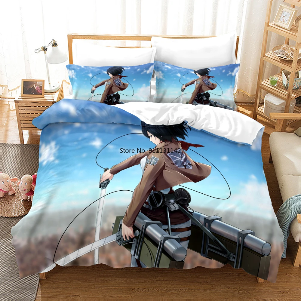 Popular Japanese Anime Titan Down Quilt Cover Pillowcase 3D cartoon print Children Adult Bedroom Decorative Bedding Set
Popular Japanese Anime Titan Down Quilt Cover Pillowcase 3D cartoon print Children Adult Bedroom Decorative Bedding Set