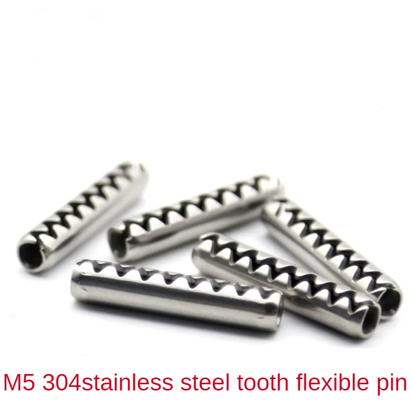 10PCS (M5) 304 stainless steel toothed elastic pin with tooth spring pin elastic cylindrical pin
10PCS (M5) 304 stainless steel toothed elastic pin with tooth spring pin elastic cylindrical pin
