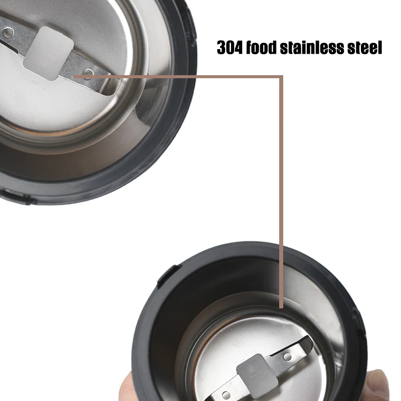 Portable Stainless Steel Electric Coffee Grinder with Two Blades and Transparent Visible Lid Household P7Ding
Portable Stainless Steel Electric Coffee Grinder with Two Blades and Transparent Visible Lid Household P7Ding