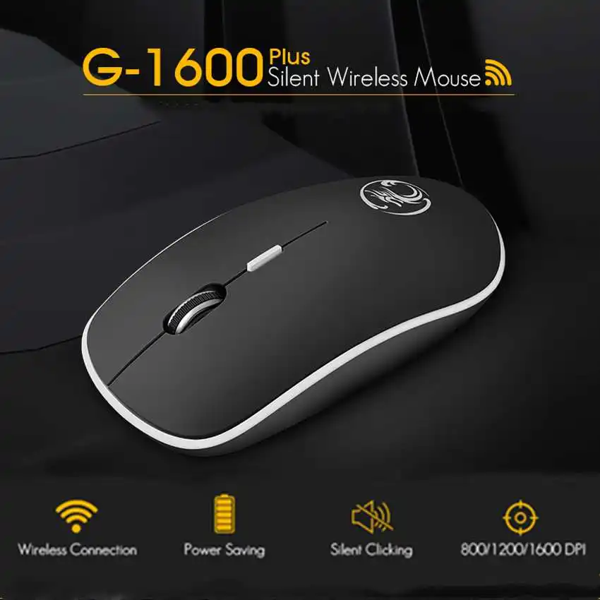 

Ergonomic Mouse Wireless Computer PC USB Optical 2.4Ghz 1600 DPI Silent Mause Mini Noiseless Mice For Laptop Mac