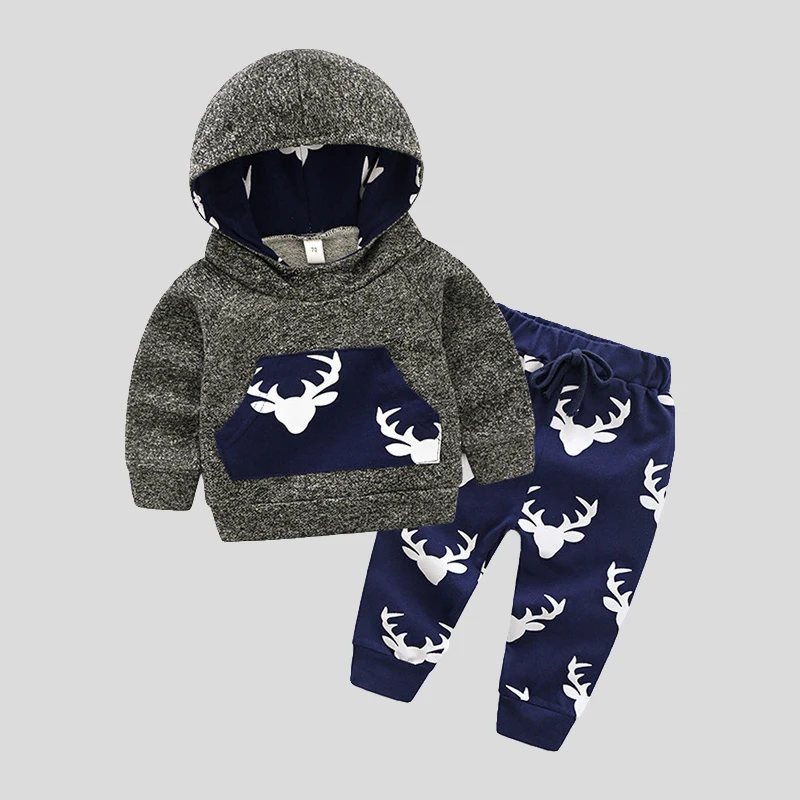 New Autumn Deer Head Printed Children's Sweater Long Sleeve Boys Sports Hooded Baby Set
New Autumn Deer Head Printed Children's Sweater Long Sleeve Boys Sports Hooded Baby Set