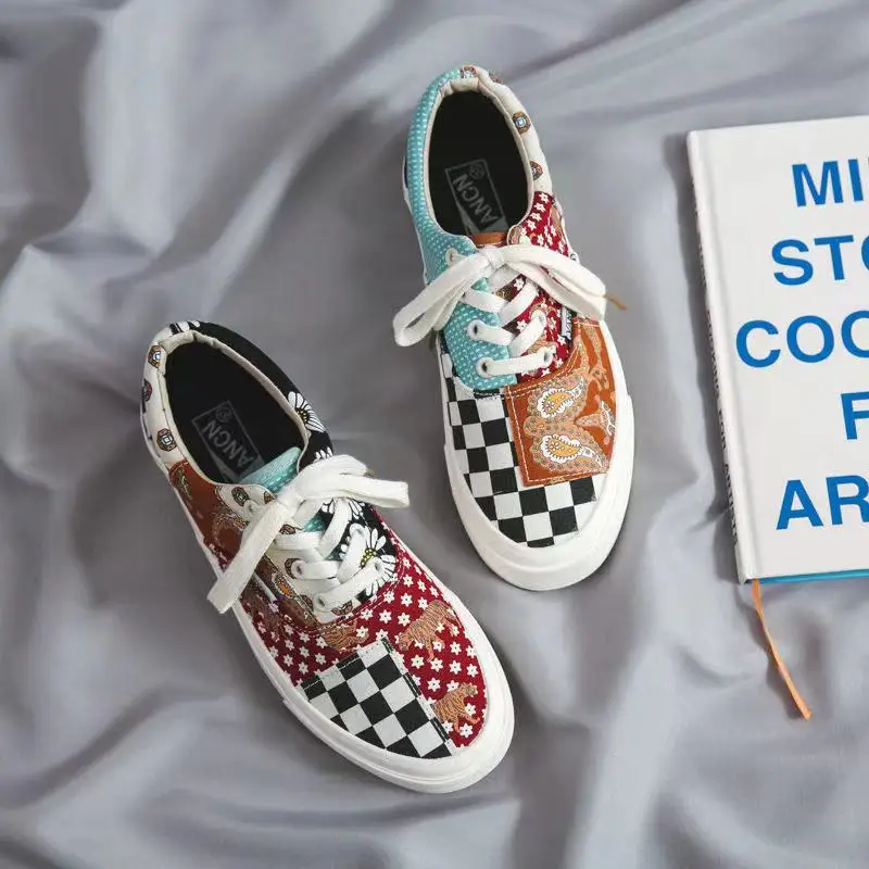 Новинка Осень 2020, универсальные кроссовки в Корейском стиле для спорта и отдыха, нишевые холщовые туфли в стиле ретро в клетку, женская обув...
Новинка Осень 2020, универсальные кроссовки в Корейском стиле для спорта и отдыха, нишевые холщовые туфли в стиле ретро в клетку, женская обув...