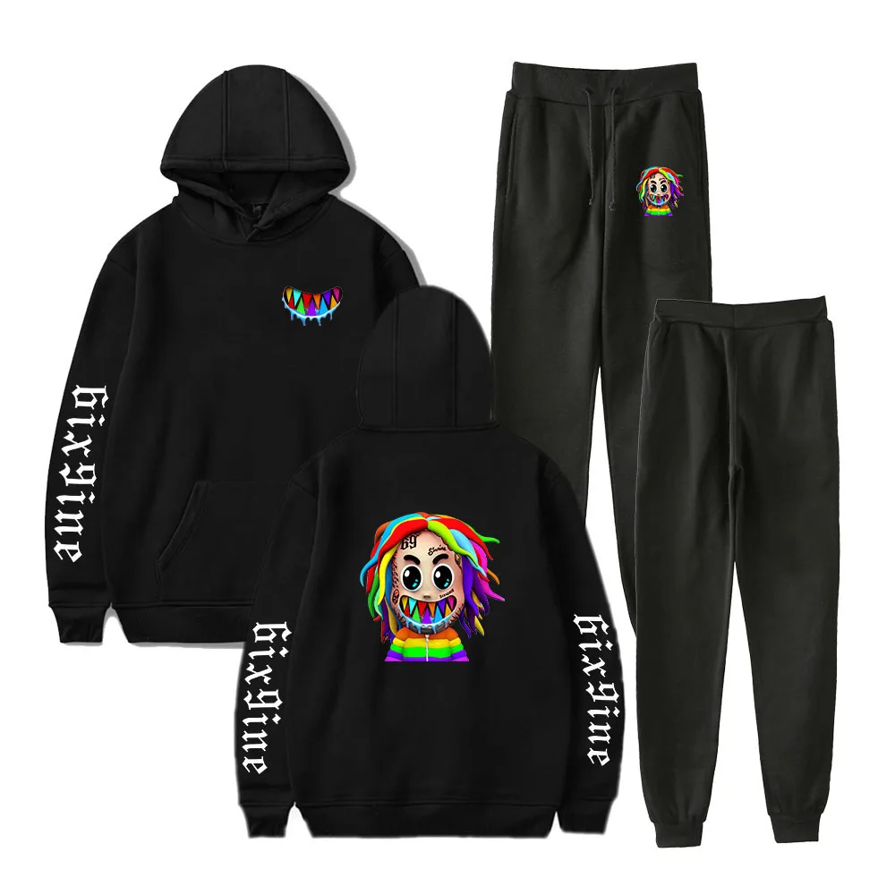 Лидер продаж, спортивный пуловер с капюшоном Rapper 6ix9ine, толстовки GOOBA, повседневные свитшоты и спортивные брюки, Модный комплект из двух предм...
Лидер продаж, спортивный пуловер с капюшоном Rapper 6ix9ine, толстовки GOOBA, повседневные свитшоты и спортивные брюки, Модный комплект из двух предм...