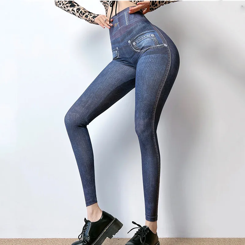 Imitation Denim Yoga Leggings Quick Dry Elastic Running Tights Gym Sports Pants Sexy Lift Hip Workout Women Fitness Leggings
Imitation Denim Yoga Leggings Quick Dry Elastic Running Tights Gym Sports Pants Sexy Lift Hip Workout Women Fitness Leggings