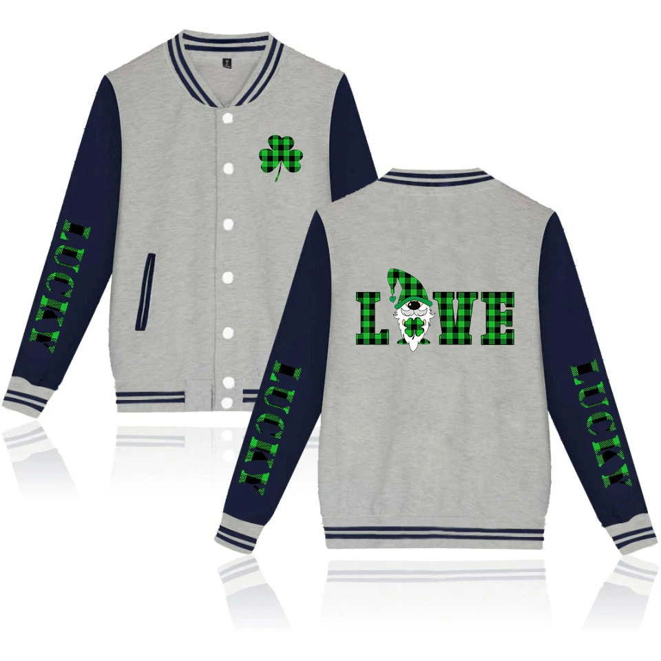 St. Patrick's Day Baseball Jackets Fashion Prints Women Men Long Sleeve Jacket Hot Sale Casual Streetwear Jacket Sportswear
St. Patrick's Day Baseball Jackets Fashion Prints Women Men Long Sleeve Jacket Hot Sale Casual Streetwear Jacket Sportswear