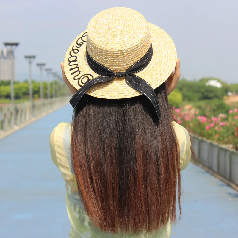 

Spring/Summer Women's Fashion Cool Hats Visor Outdoor Vacation Tourism Sunscreen Sun Hat Seaside Letters Wild Top Hat Straw Hat