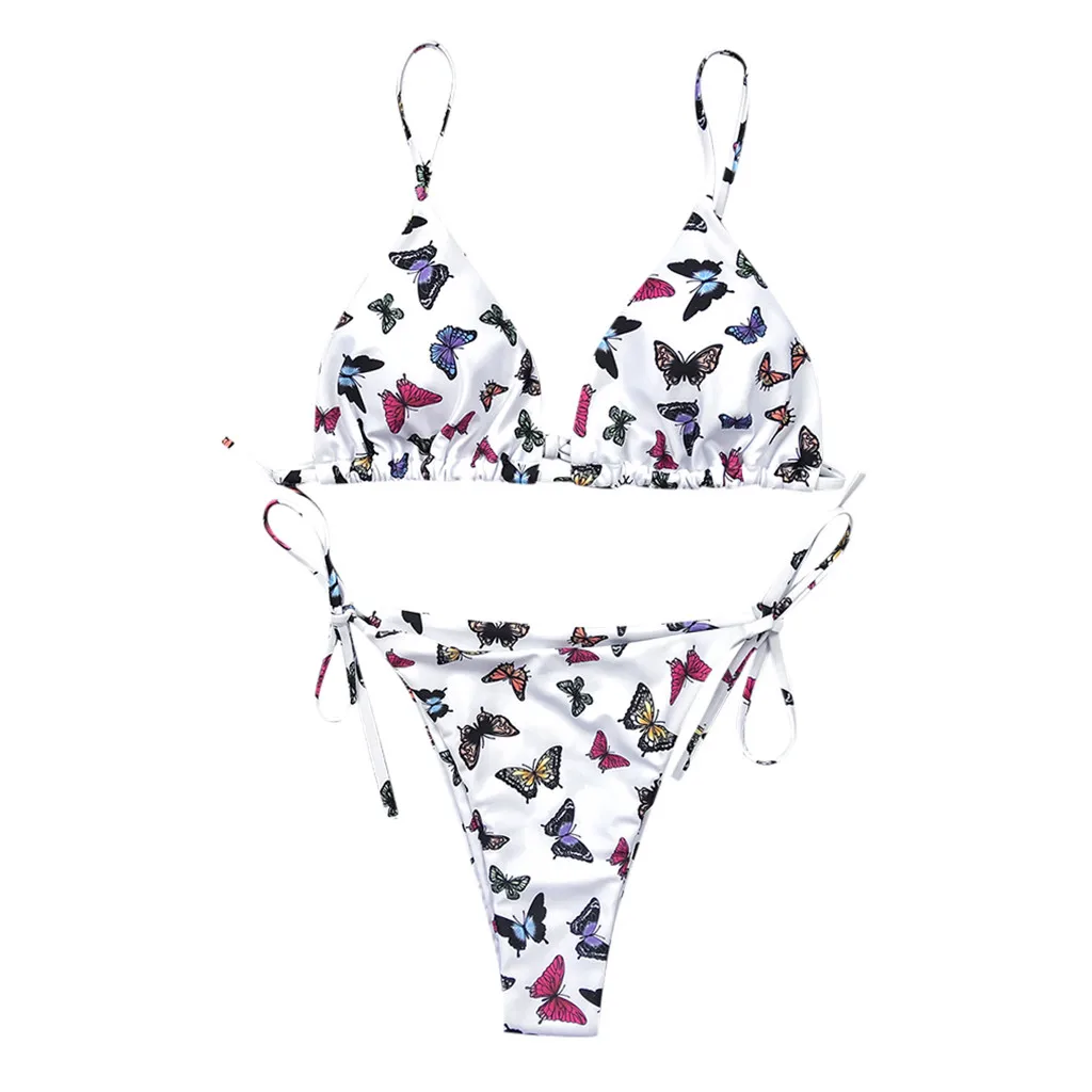 Women's Sexy Bikini Swimsuit Sexy Sling Butterfly Print Three-point Split Halter Bikini Swimsuit Beachwear Beach Swimsuit#40
Women's Sexy Bikini Swimsuit Sexy Sling Butterfly Print Three-point Split Halter Bikini Swimsuit Beachwear Beach Swimsuit#40