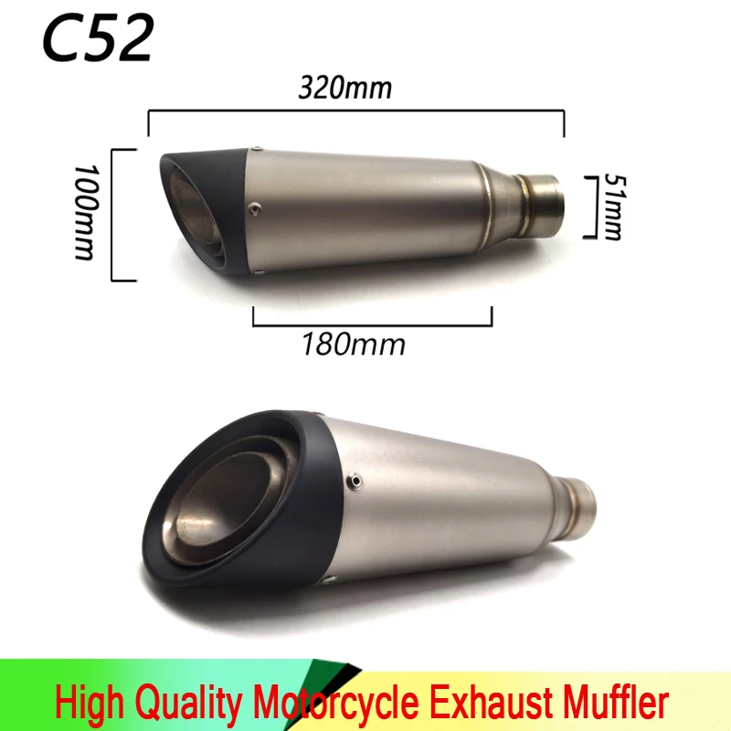 Motorcycle modified exhaust pipe black head earless titanium body three layer modified R6 CBRR500 exhaust pipe muffler
Motorcycle modified exhaust pipe black head earless titanium body three layer modified R6 CBRR500 exhaust pipe muffler