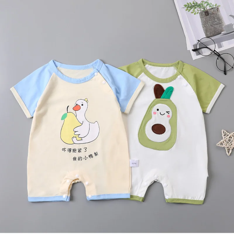 New Summer Baby Girl Rompers Cotton Breathable Cartoon Fruit Patchwork Short Sleeve Baby Romper Jumpsuit Cute Baby Clothes 0-18M
New Summer Baby Girl Rompers Cotton Breathable Cartoon Fruit Patchwork Short Sleeve Baby Romper Jumpsuit Cute Baby Clothes 0-18M